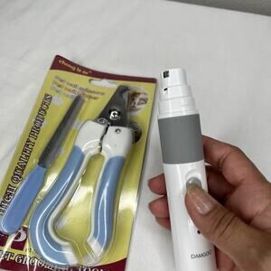 Pet Grooming Kit, Damgoo pet nail grinder + Nail Clipper/scissors and nail file